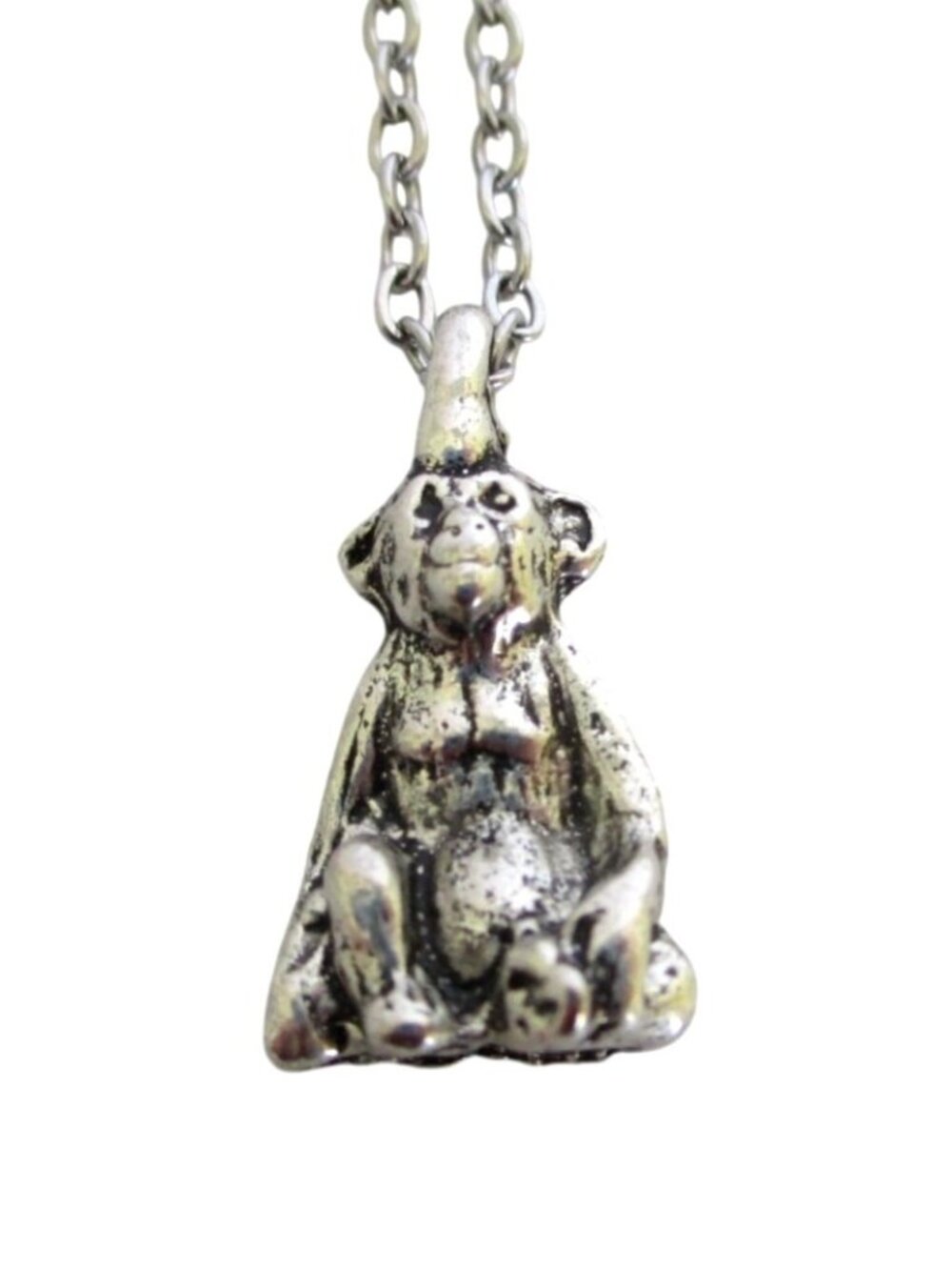New Monkey Pendant Necklace on 18" Stainless Chain Animal Jewelry Gift
